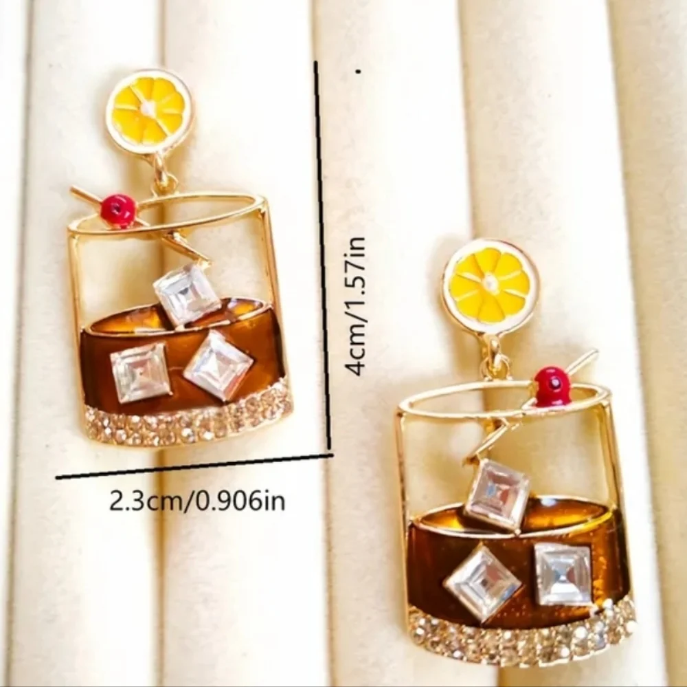 Old Fashioned Cocktail Earrings - Picture 3 of 5